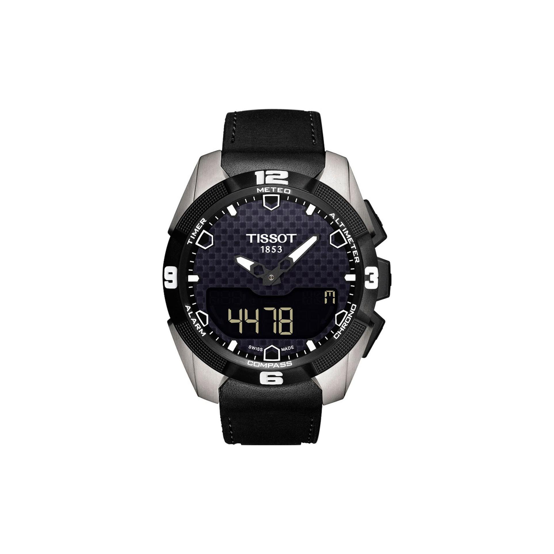 

TISSOT Quartz Movement 100m Water Resistance Men s Watches Watch 45mm Black Dial Titanium PVD Coating Watch Case T091.420.46.051.00 Black Strap