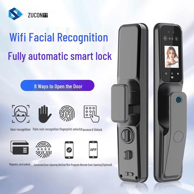 

ZUCONF895 Smart Fingerprint and Facial Recognition Door Lock CN plug (adapter included)