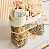 High-Sense Cream-Style Cosmetic Storage Box Dustproof Drawer-Style Desktop Organizer for Vanity Skincare Lipsticks