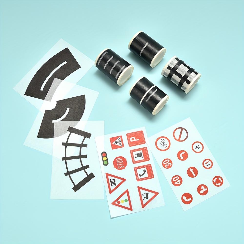 

9 шт., клейкая лента для дорожного движения, клейкая лента для обрезки этикеток-идеально подходит для кривой железнодорожного поезда и бумажной ленты 9-piece set