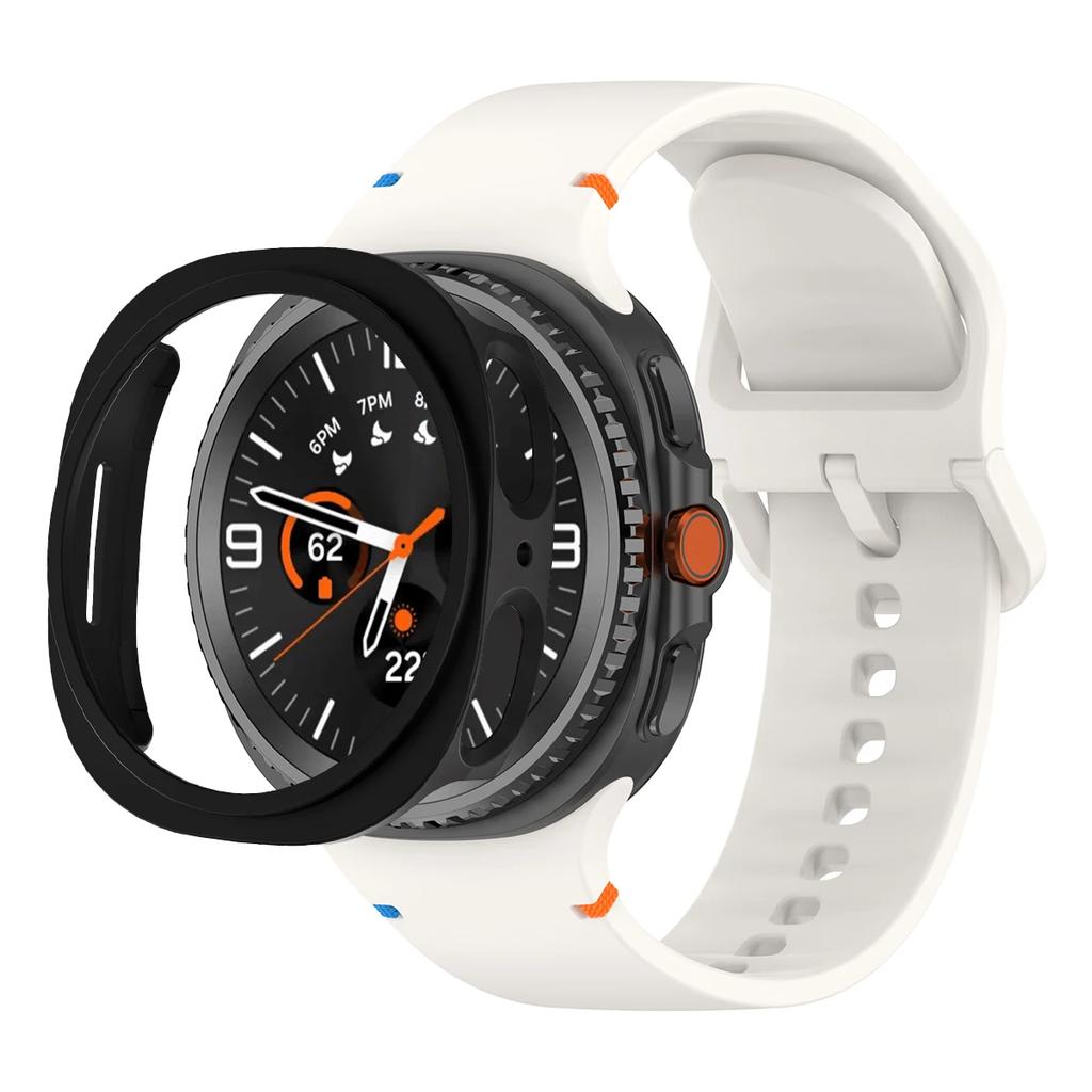 PC-Hülle + Offizielles Armband Für Samsung Galaxy Watch 8 40mm 44mm Silikon Sportarmband Correa Original 1:1 Kein Spalt Bandabdeckung