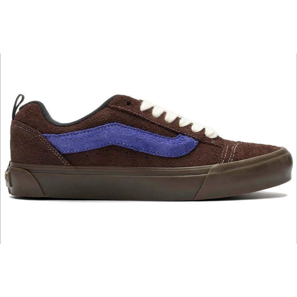 Vans SNS X  Knu Skool Leather Shock Absorbing Durable Low Top Skate Shoes Unisex sneaker Brown VN0007QDB7G1