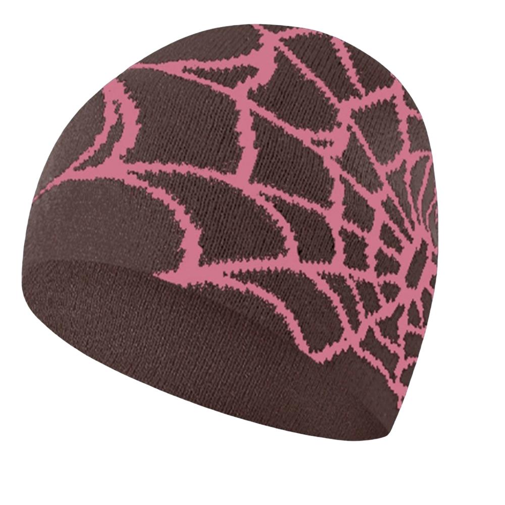 Unisex Strickmütze mit Spinnennetz-Druck, Warme Outdoor-Pullovermütze, Persönlichkeits-Beanie