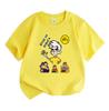 Kids Boys Girls 100% Cotton O-neck Short Sleeve T-Shirt, Cute Cartoon Character Printed Casual Soft Breathable Tee for Daily Wear School Summer Tops f