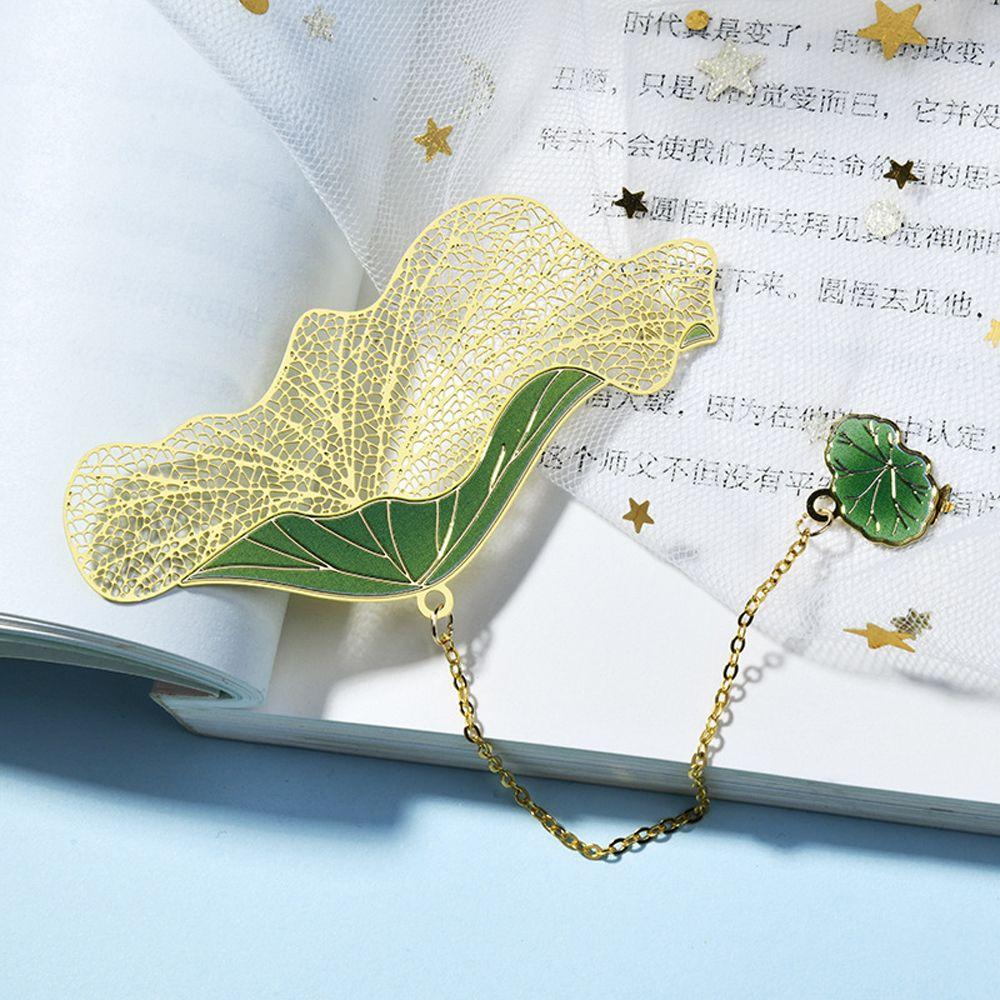 Flower Apricot Leaf Chinese Style Metal Bookmark Hollow Bookmark Leaf Bookmark Vintage Bookmark