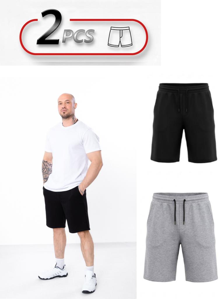Men's Basic Shorts Set 2-Pack (Plus Size) Summer 8429-104-pak2 HC