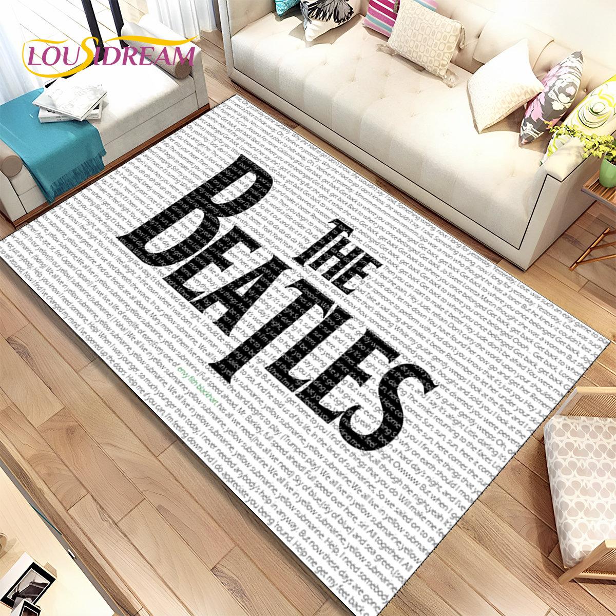

3D B-Beatles Рок-гурт Килимок, килимок для дому, вітальні, дитячої спальні, дивана, килимок, діти грають, нековзкий килимок 40x60cm(15x23in)