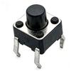 High-Temp Resistant 6x6mm Vertical Tactile Button Switch, 4-Pin, 6*6*4/4.3~15H