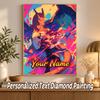 Charizard Custom Name Diamond Painting Personalized 5D Full Drill DIY Diamond Art Home Decor