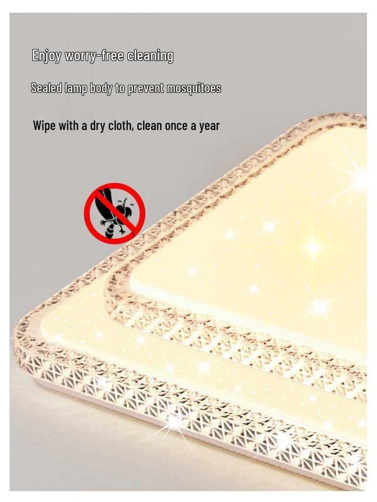 Modern Faux Crystal Round Ceiling Lamp Fixture for Living Room or Bedroom