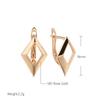 Glossy Dangle Earrings  Rose Gold Color Simple Hollow Rhombus Earrings For Women High Quality Daily Fine Jewelry