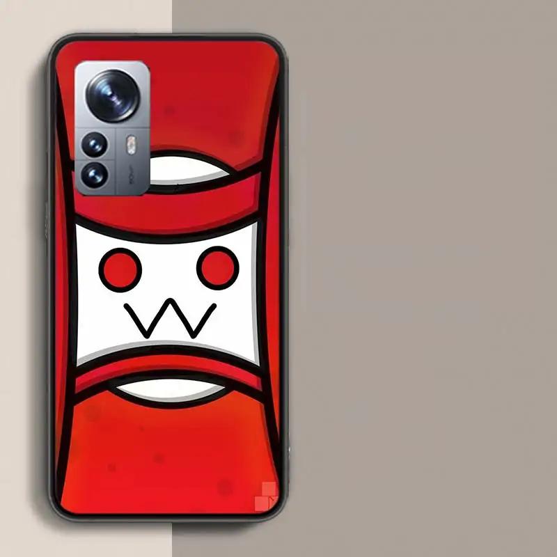 Geometry Dash Phone Case For Xiaomi Poco X3 NFC X4 GT M3 M4 M5 M5S X7 X6 X5 F6 Pro F5 F4 Mi F3 F2 Cover TPU Capa Coque Clear Pat