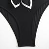 Black Sexy One-Piece Deep V-Neck Bikini with Large Open Back - Women's European & American Style Swimsuit