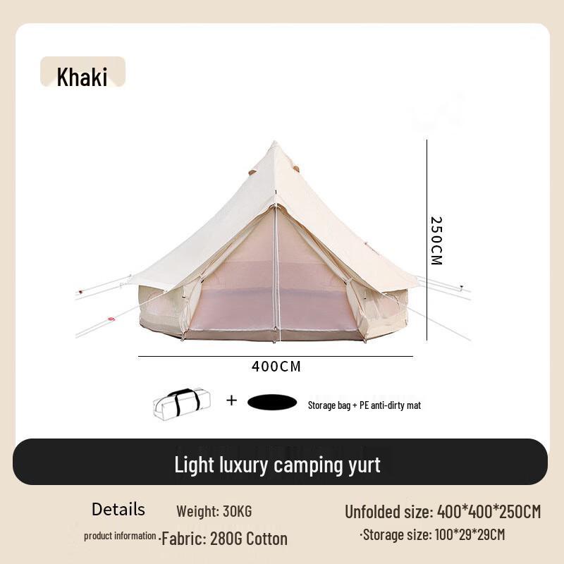 Large Cotton Glamping Tent with Chimney