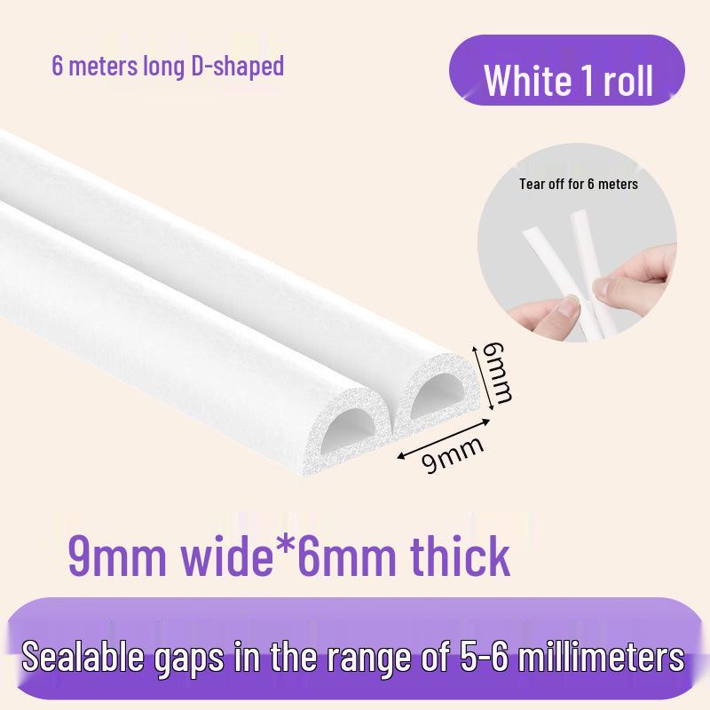 Self-Adhesive Soundproofing Door & Window Sealing Strip - Windproof, Insect-Proof, Anti-Theft Rubber Bumper