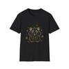 Cat Cute Illustrated Black Tee Kawaii Animal Aesthetic T-Shirt
