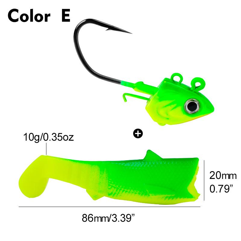 Anti-Snag Soft Fish Lead Head Lure Hooks with 30g, 35g, 45g Weights