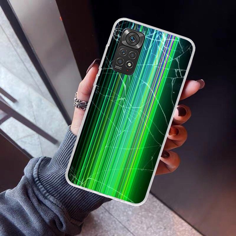 Broken Phone Screen Phone Case For Xiaomi Redmi Note 10 11 12 13 14 15 Pro Plus 11S 12S 14S 11T 11E 10S Soft TPU Back Cover Redm