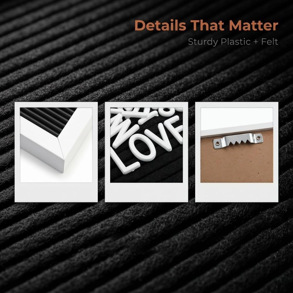 Wooden Frame Message  Letter Board Black White Changeable Letter Board  Restaurant Decor