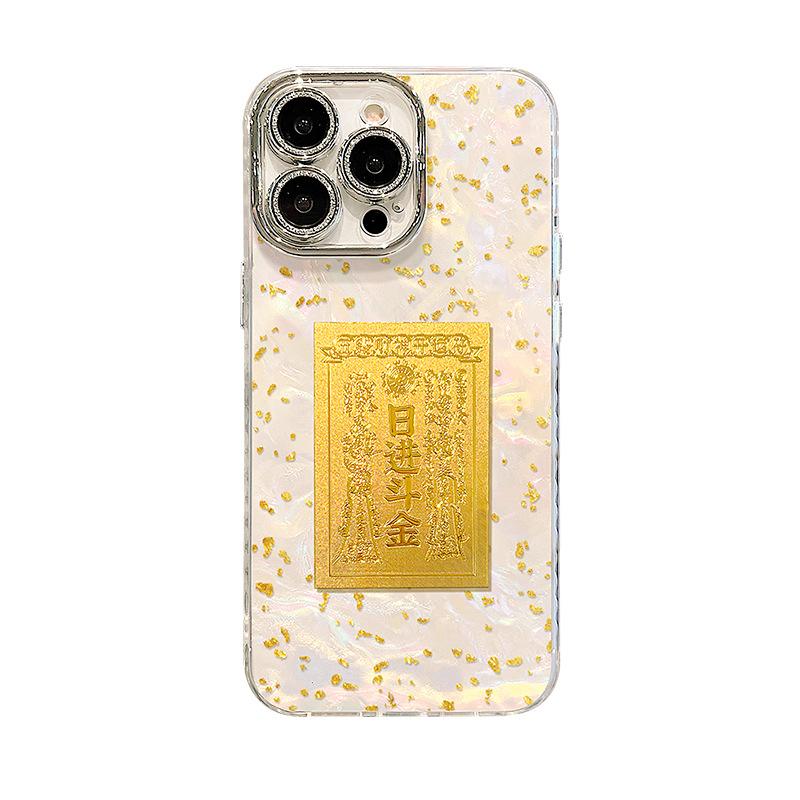 Gold foil sticker bracelet is suitable for Apple 16 Chinese style mobile phone case iphone13promax advanced sense 15 all-inclusive.