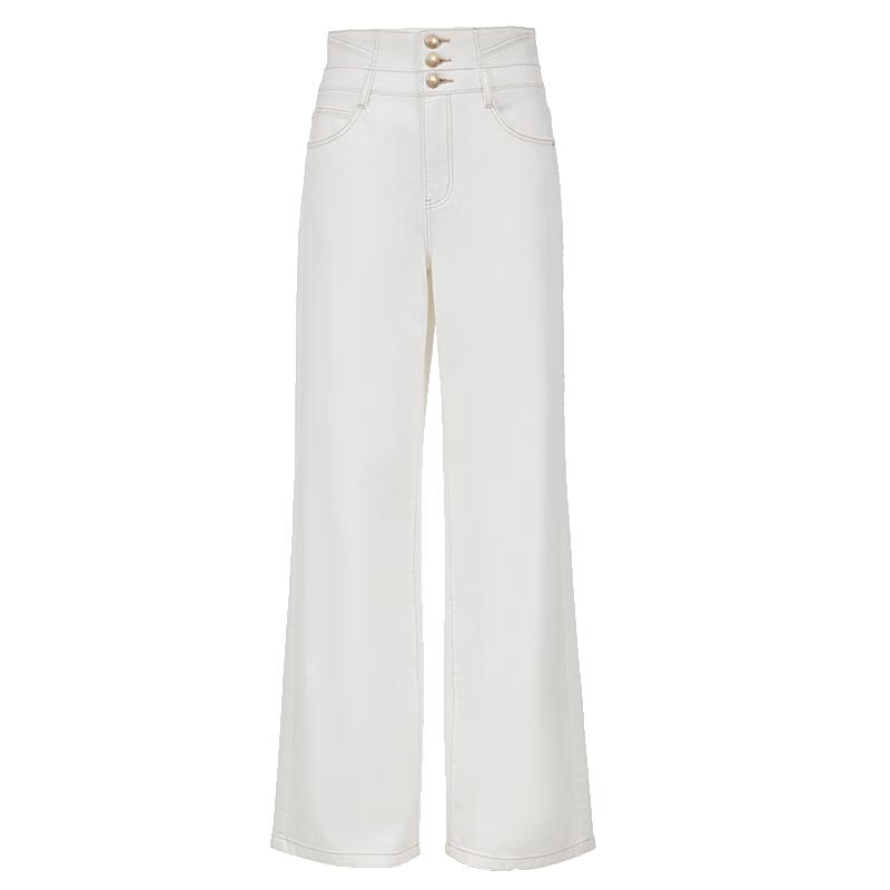 

VEROMODA 2025 Spring Triple-Button High-Waist Wide-Leg Jeans XL