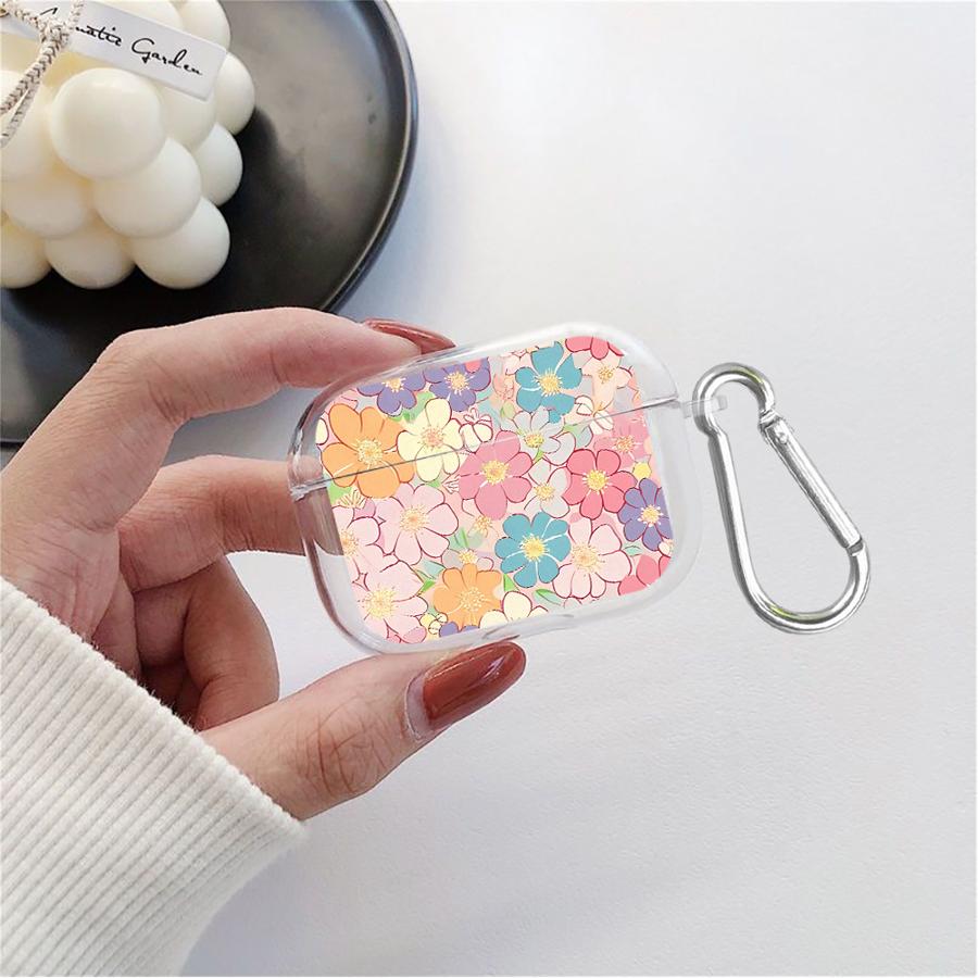 

Case For Airpods 3 Pro3 1 Pro 2 Pro2 4 Clear Earphone Cases Cover Flower Pattern Airpods 3