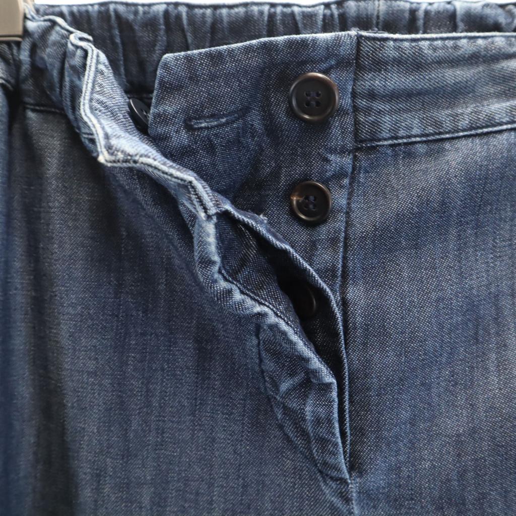 MIUMIU made in Italy Denim-like Easy Ankle pants 38 Navy Women Used