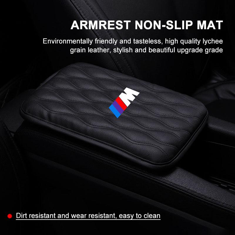 1Pcs Leather Auto Armrest Pads Protective Waterproof Hand Cushion For BMW Performance Power M1 M2 M3 M4 M5 M6 M8 E36 E60 E46 E39 E46 E90 E60 F07 F10