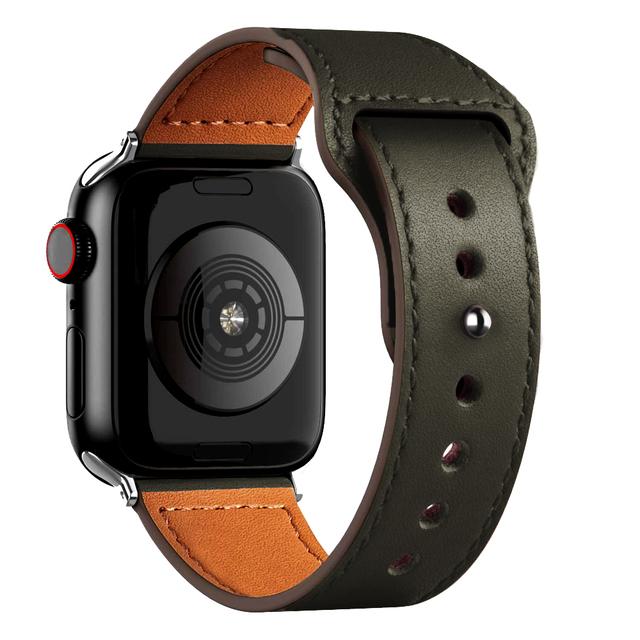 Leather For Apple watch ultra 2 bands 49mm 44mm 40mm 41mm/45mm 49mm 46mm correa bracelet iWatch series 8 7 5 4 6 se 10 9 strap