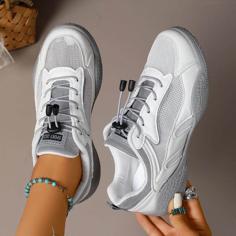 Fashion Women's Sneakers Spring and Summer New Versatile Mesh Shoes Breathable Lightweight Flat Non-slip Soft Sole Running Shoes