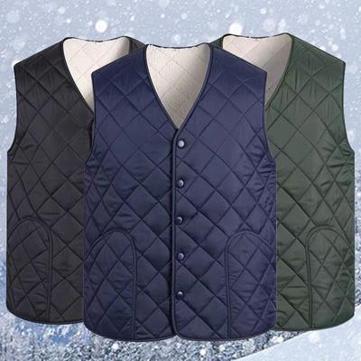 Gilet da uomo autunnale tinta unita, semplice, taglie forti, giacca casual per mezza età
