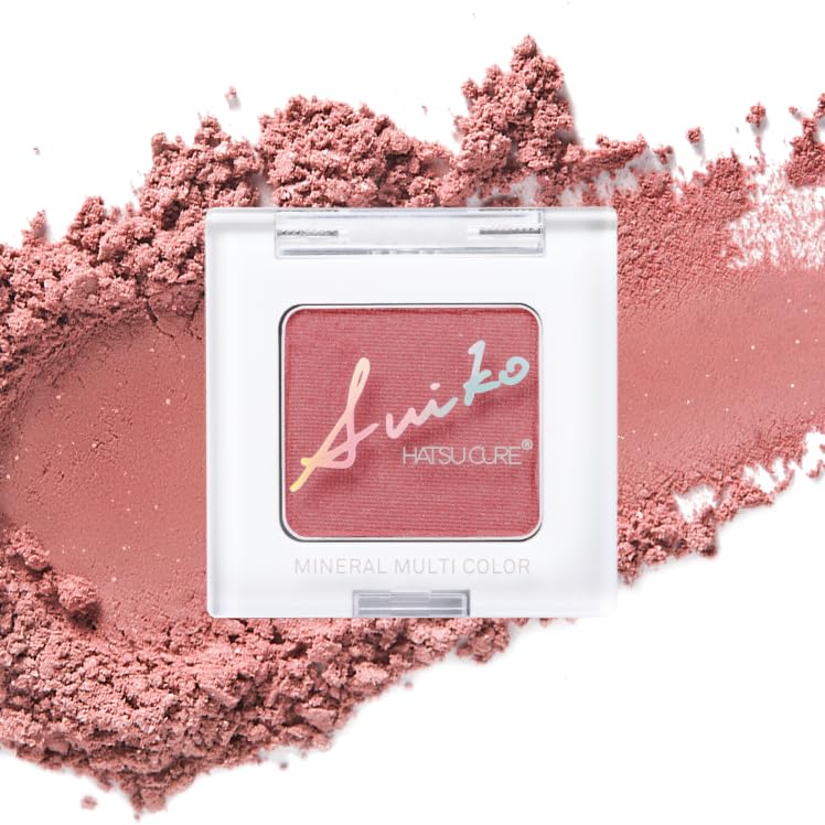 SUIKO Mineral Peony A powder for lip and Suitable for sensitive Multi-Color [02 Pink] sheer, multi-functional, high-adhesion eyeshadow, blush, color,