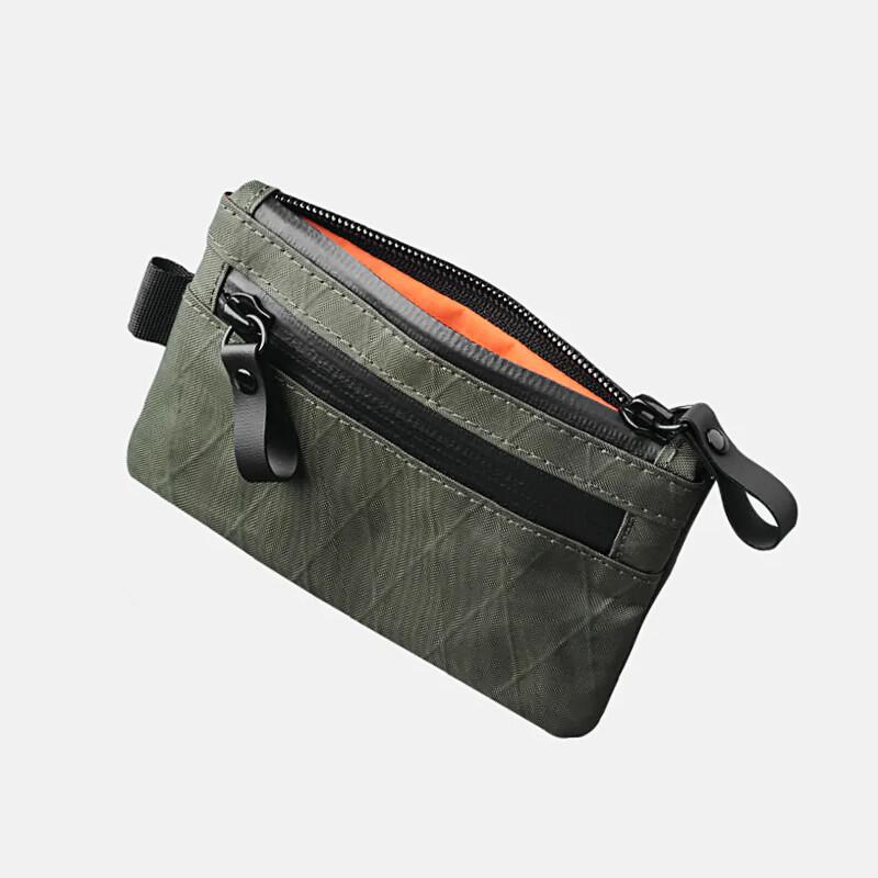 Men's Outdoor Anti-theft Brush RFID Card Bag Multifunctional ID Card Clip Pen Tool Key Headphone Mini Item Storage Bag
