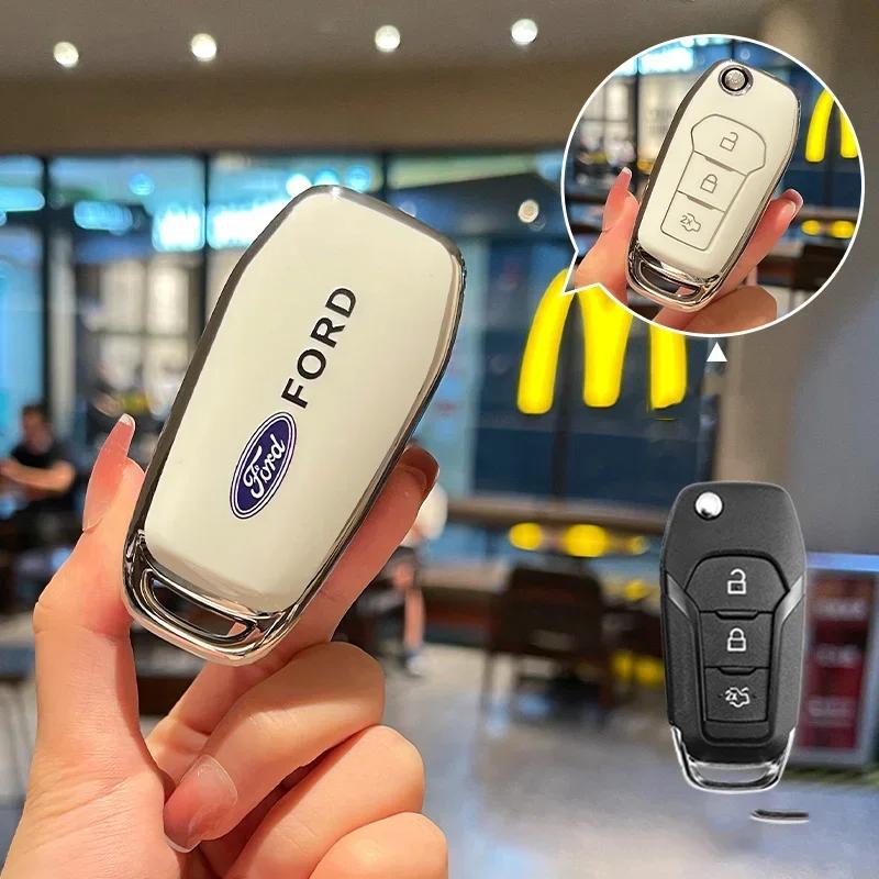 

Car Sticker 2026 Hot For Ford New Fashion TPU Car Key Case Cover Protector Shell for Ford Figo Mondeo 5 Ecosport Fiesta Mk8 Ever