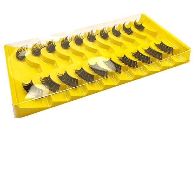 10 Pairs Of Chemical Fiber Half-Eye False Eyelashes Natural Simulation Thick Curled Eyelashes