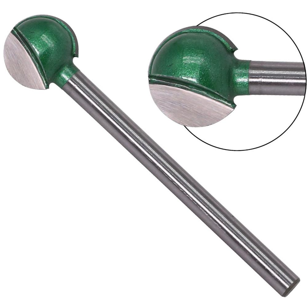 Green / Silver Routet Bit Hard Alloy Lubricated Round