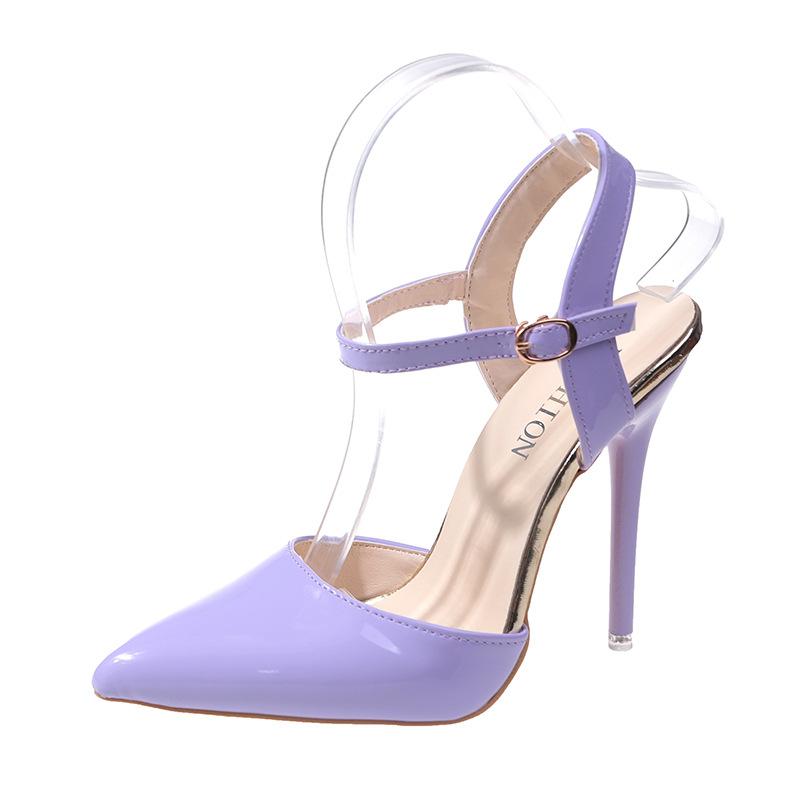 Summer Super High Stiletto Heels Ankle Strap Sandals Women Hollow Pointed Toe Party Heels Shoes