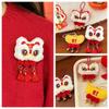 Bell Tassel Plush Snake Dolls Lion Awakening Spring Festival Pin Lion Dance Brooch  Party