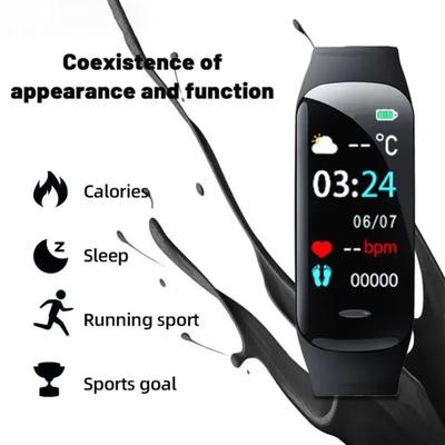 Akıllı Bileklik HD Uyumlu Su Geçirmez Fitness Takipçisi Bluetooth Uyumlu Rahat Silikon Bileklik