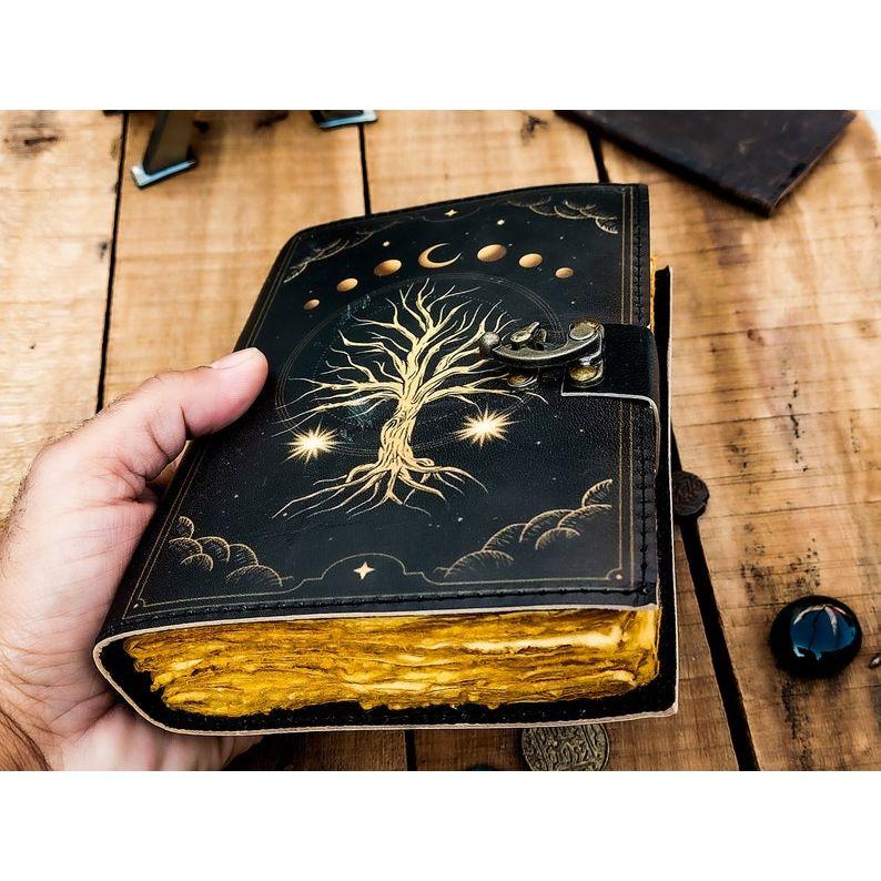 leather Journal Tree of Life - Genuine Leather Notebooks For Women - Beautiful Journal For sketches book Traveling book Blank Spell book