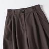 Women's Spring 2025 Double-Pleated Straight-Leg Loose Commuter Pants