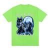 Human By Chance Alpha By Choice Wolf Graphic T-shirt Men Fashion Hip Hop Vintage Short Sleeve T-shirts Cotton Oversized T Shirts