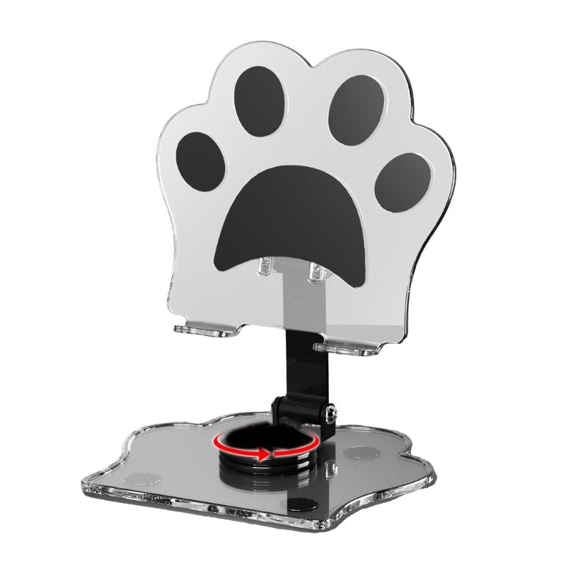 Strong Clear Phone Holder with Not  Slip  Pad Acrylic Desktop Mobile Phone Stand for Tablets Up To 12.9 Inches