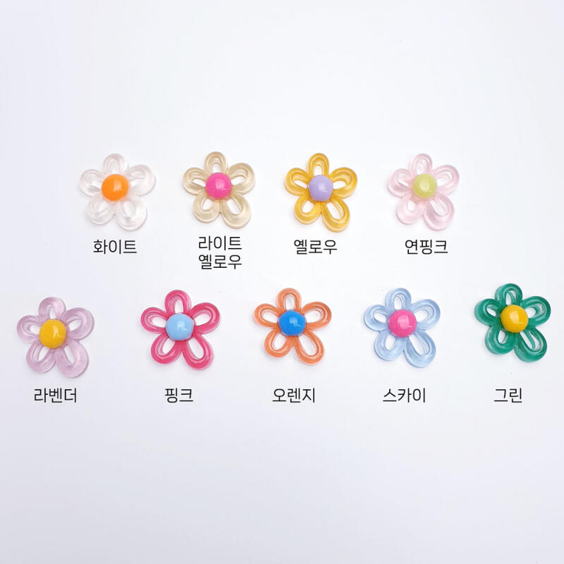 Translucent Acrylic Flower Keychain Material Accessory Supplies