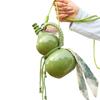 Creative Celebrity-Infused Gourd Glass Bottle for Liquor, Milk Tea, or Fruit Tea with Lid - Perfect Small Gift