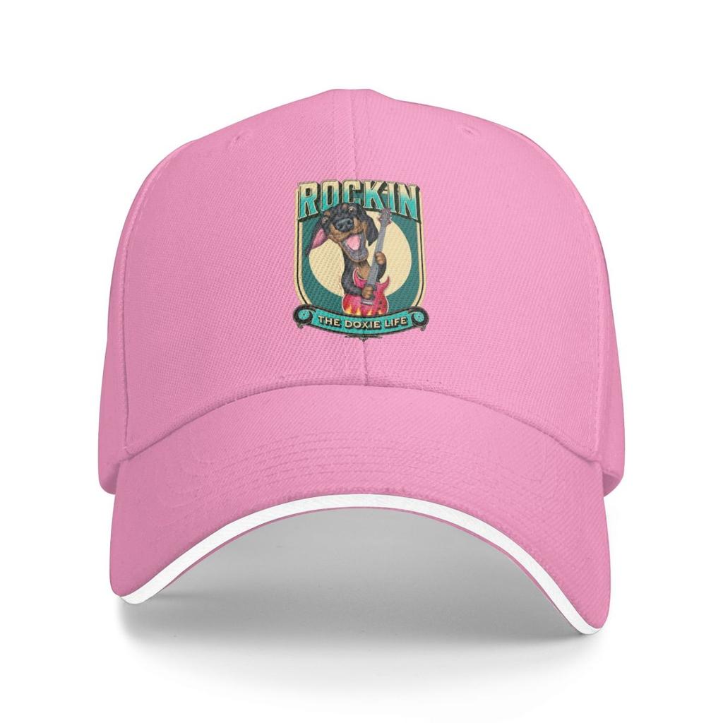 Baseball Caps Funny Dachshund Weenie Playing Guitar Customized Men Women Sport Summer Hats