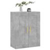 Wall Cabinet Concrete Grey 69.5 x 34 x 90 cm Particleboard
