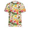 Summer 3D Vegetable Printed Casual Comfortable Fashionable Plus Size T-shirt- Soft Medium Elastic Polyester Fiber Fabric Summer Loose Casual Wear