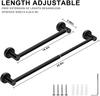 MGahyi Adjustable Stainless Steel Towel Racks for Bathroom 13.18-24In | Rustproof Single Towel Bar Wall Mounted, Sturdy & Space-Saving