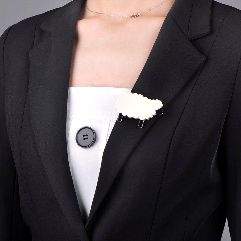 Blucome Fashion Cartoon Large Sheep Alpaca Brooch Acrylic Jewelry Animal Shape Badge Women Girl Child Bag Scarf Pins Accessories